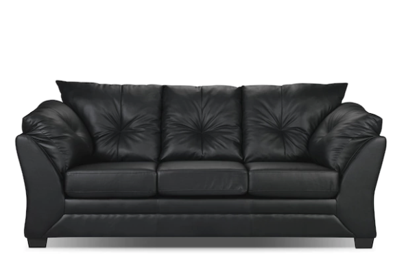 Black Leather Couch/Sofa