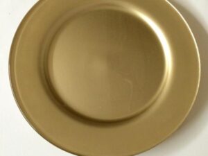 Charger Plate Glass-Camel