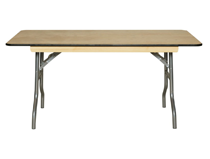 4′ Wood Rectangle Table