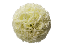 Flower Ball Ivory 9″