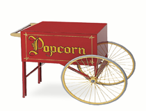 Popcorn Machine Cart Red